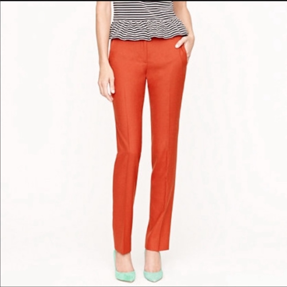 J. Crew Bristol Trouser in Herringbone Linen